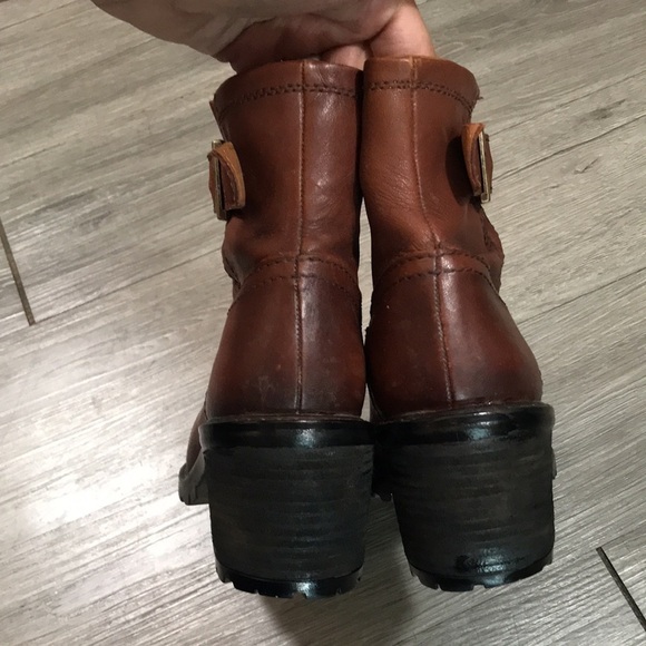 ZODIAC Cognac Brown Leather Gannet Lug Sole Ankle Boots size 9 - Picture 5 of 11